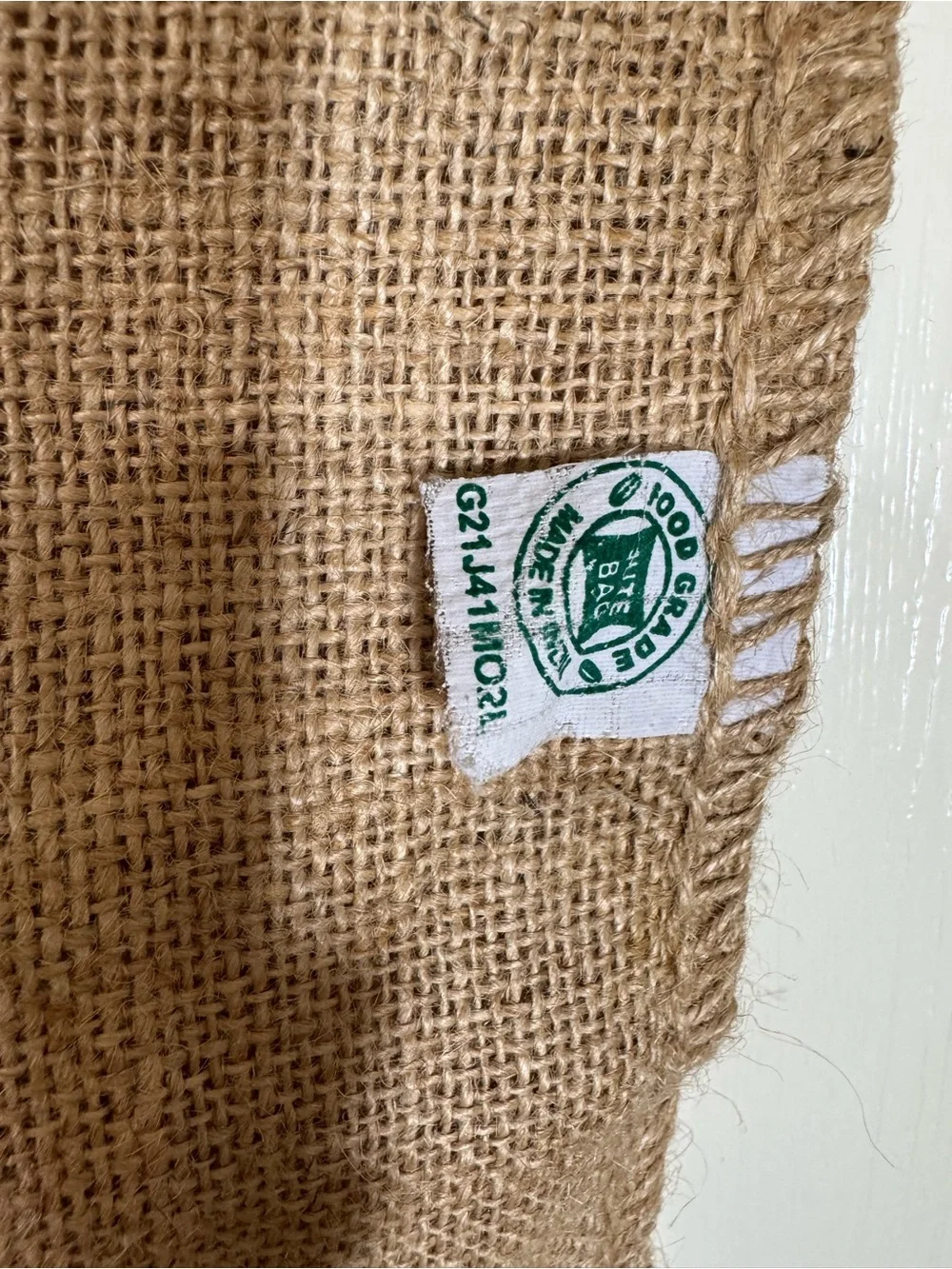 UVVW Decaf Jute Bag Burlap Coffee Sack Houston, Texas